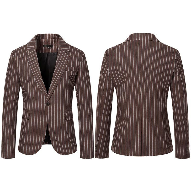 Striped Tuxedo Dress Suit Blazer