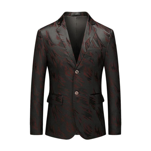 One Button Single Breasted Suit Blazer