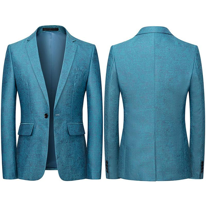 Solid Color Notch Lapel Suit Blazer