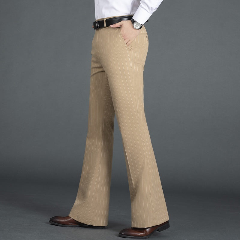 Men Retro Flare Formal Trouser Bell Bottom Pants 60s 70s Shiny Feel Slim  Fashion  eBay