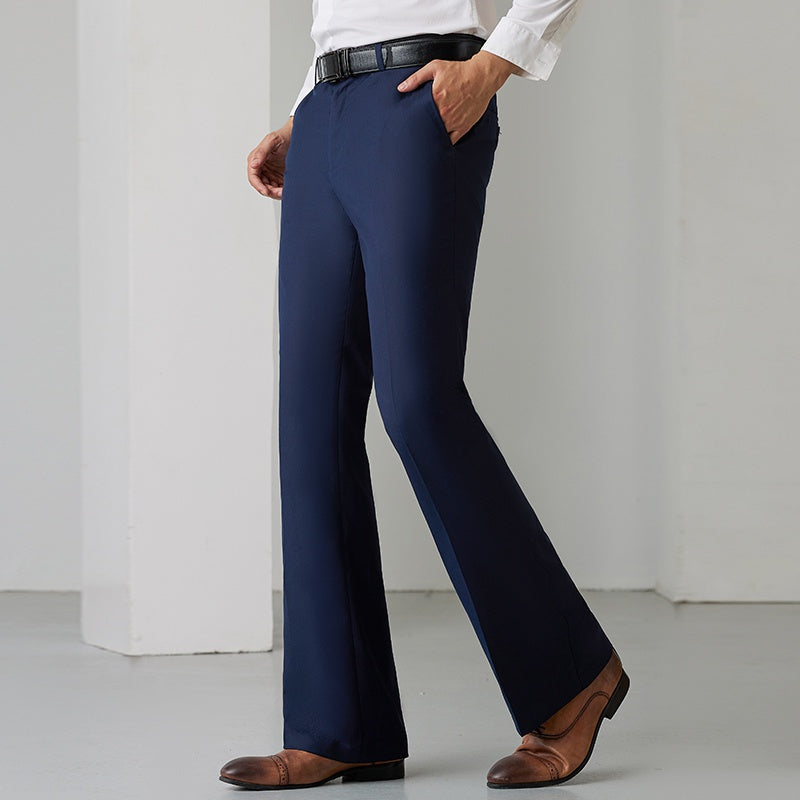 Broadstar Navy Bootcut High Rise Formal Trousers