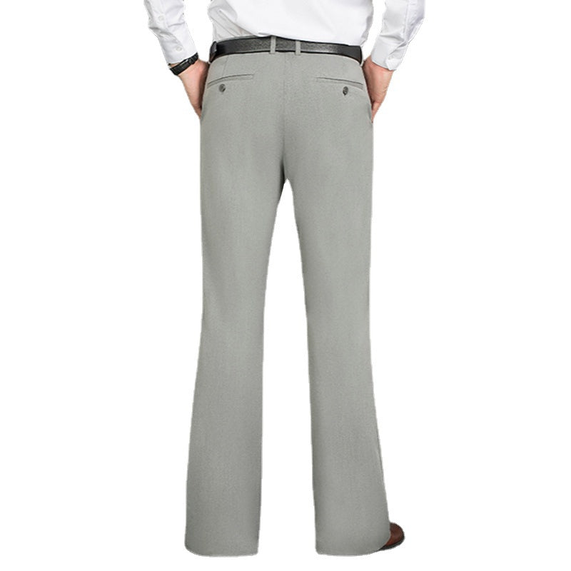 Men Bell Bottom Flare Pants Slim Fit Breathable Stretch Formal Dress  Trousers – HAORUN