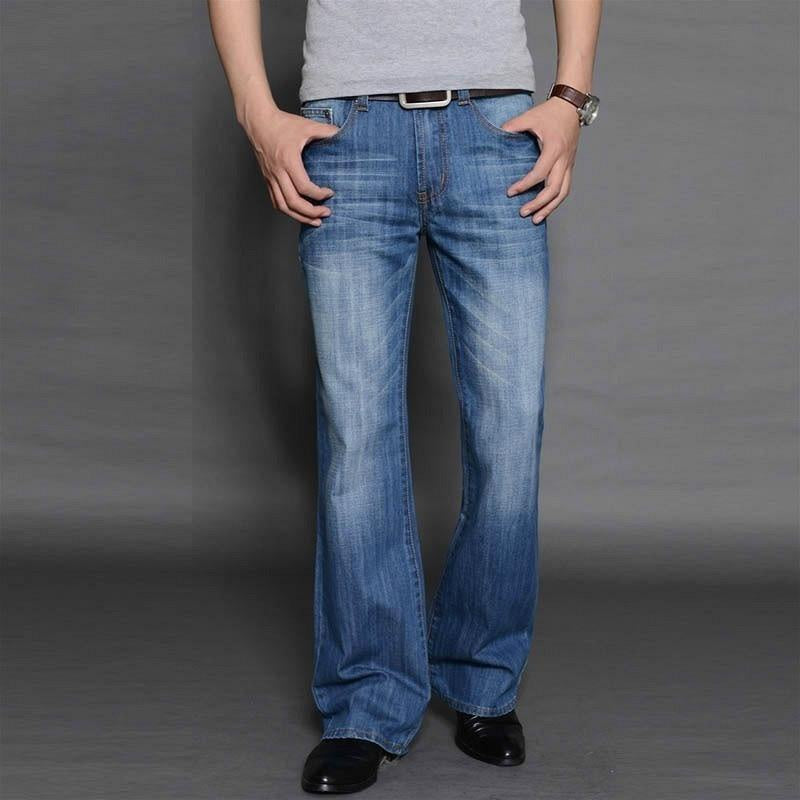 HAORUN Men's Vintage Bell Bottom Flared Jeans - Slim Malaysia