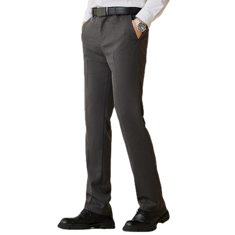 Straight Leg Flat-Front Dress Pants