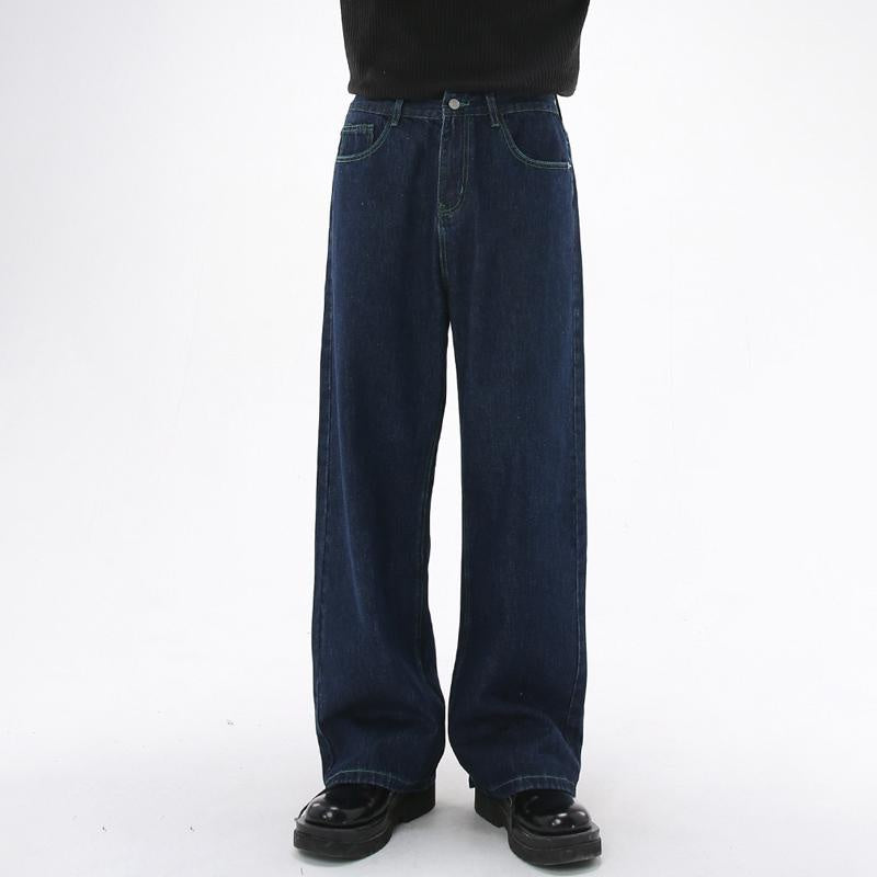 Casual Vintage Straight Leg Long Jeans
